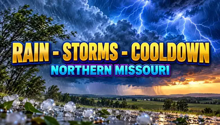 Northern Missouri faces storms, rain and a sharp weekend cooldown