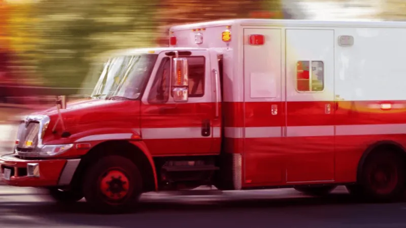 Two hospitalized after truck strikes embankment, utility pole in Phelps County