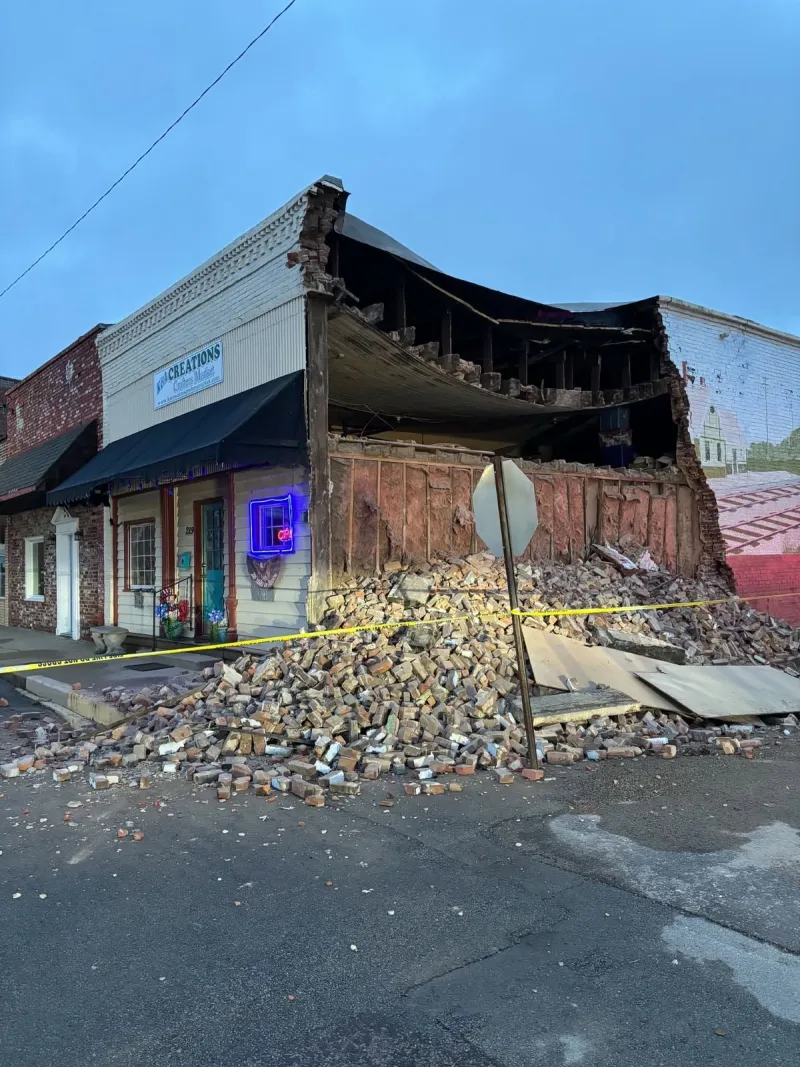 Collapsed Building Creates Uncertainty for Holden Business