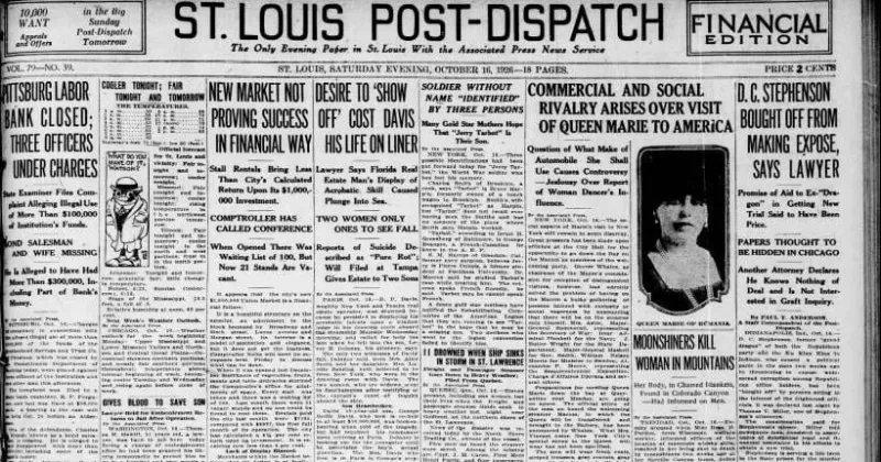 See the Oct. 16, 1926, front page: New Union Market not proving success in financial way
