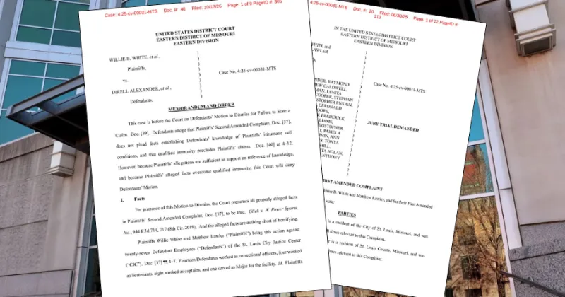 Read the lawsuit arguing inmates were forced to stay in St. Louis jail cell flooded with sewage