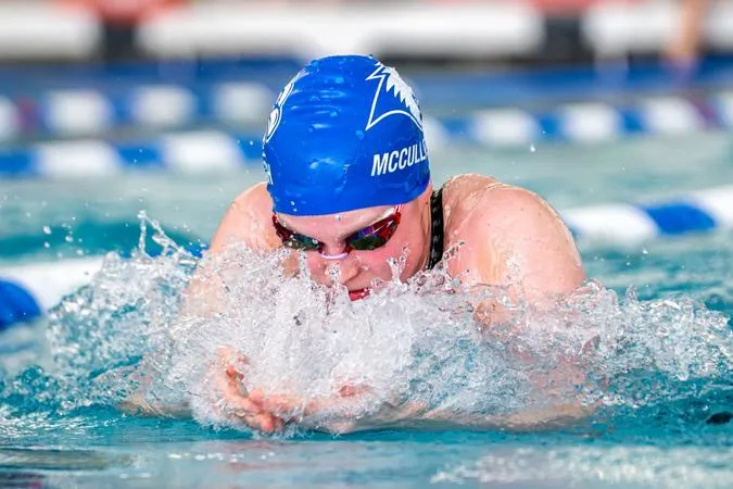 McCullough Wins Twice as Women's Swimming & Diving Battle UMSL