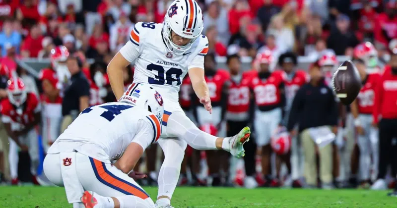 McPherson kicks 34-yard field goal as time expires to lift Auburn over No. 1 Georgia