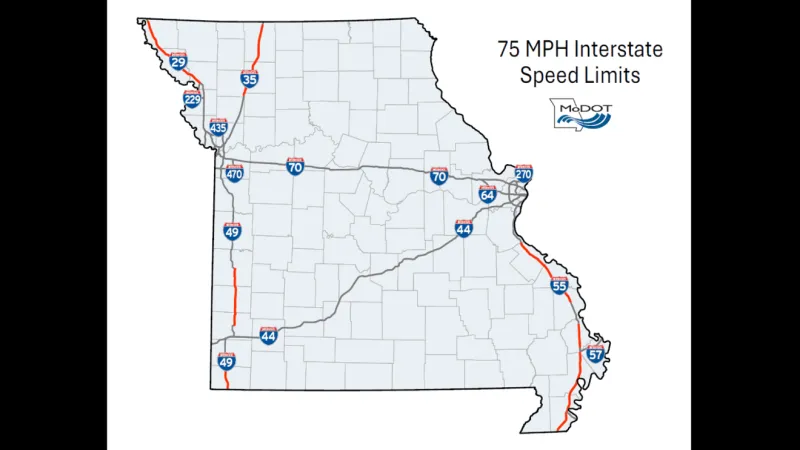 Missouri Department of Transportation increases speed limits on four interstates