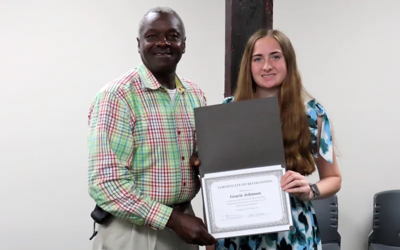 Johnson receives Board of Supervisors scholarship