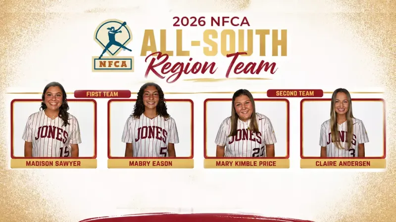 Four Jones College Softball Players Named to NFCA All-South Region Team