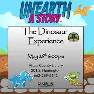 The Dinosaur Experience coming to Attala County Library May 26