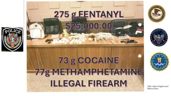 Fentanyl, Heroin, Cocaine, Meth, Illegal Firearm and Dirty Money Seized