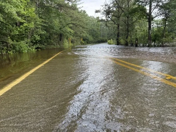 High water levels lead to road closures across the Gulf Coast