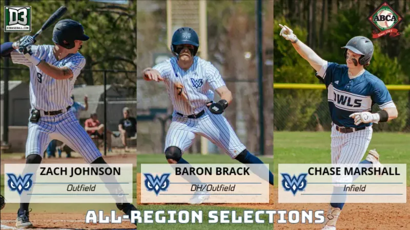 Three W Baseball Players Earn All-Region Honors
