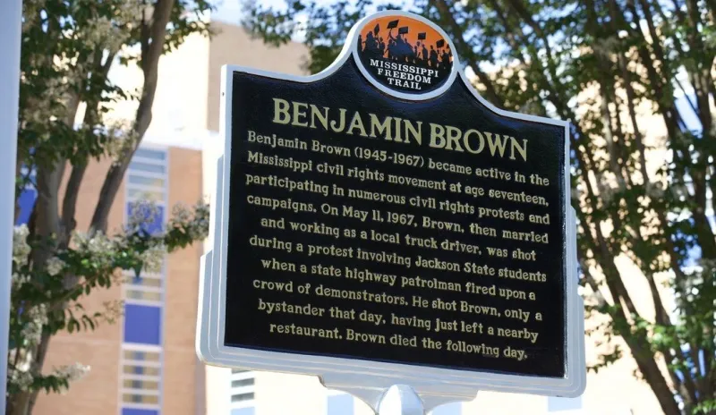 Mississippi Freedom Trail marker unveiled honoring slain civil rights icon Benjamin Brown