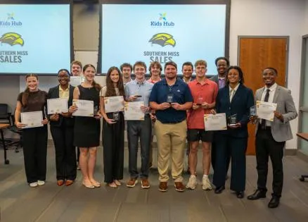Over $16,000 raised by Southern Miss Sales Students for Kids Hub CAC During Child Abuse Prevention Month