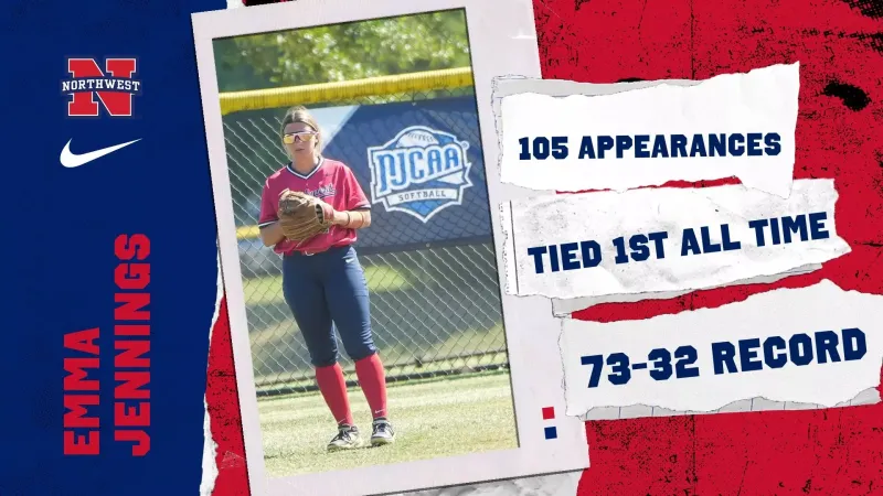 Emma Jennings Sets Record as Northwest Mississippi Softball's Career Leader in Games Played