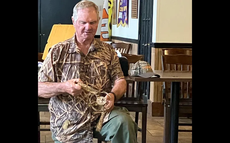 Hunt teaches the Columbia Lions Club how to hunt
