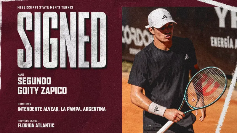 Mississippi State Men's Tennis Signs Argentine Player Segundo Goity Zapico