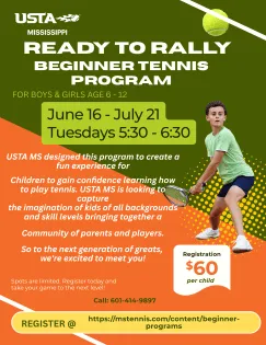 USTA Mississippi tennis program set for Kosciusko youth