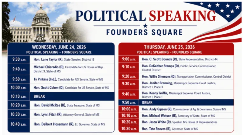 Neshoba County Fair Announces Political Speaking Schedule