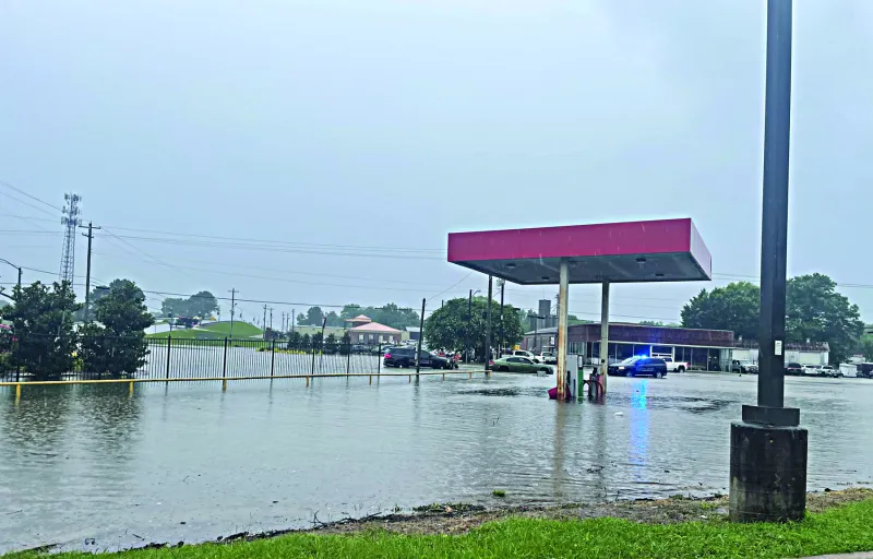 Flash Flooding blocks roaways