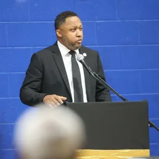 Colom calls for affordability, health care, voting rights action
