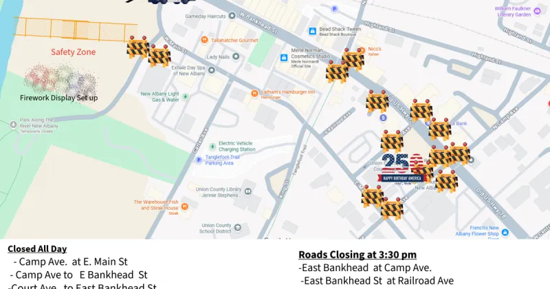 Some streets will be closed for the 250th Celebration Saturday