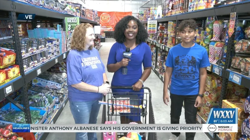 WXXV News 25's Asia Ellis gives us details on firework sales on the Coast