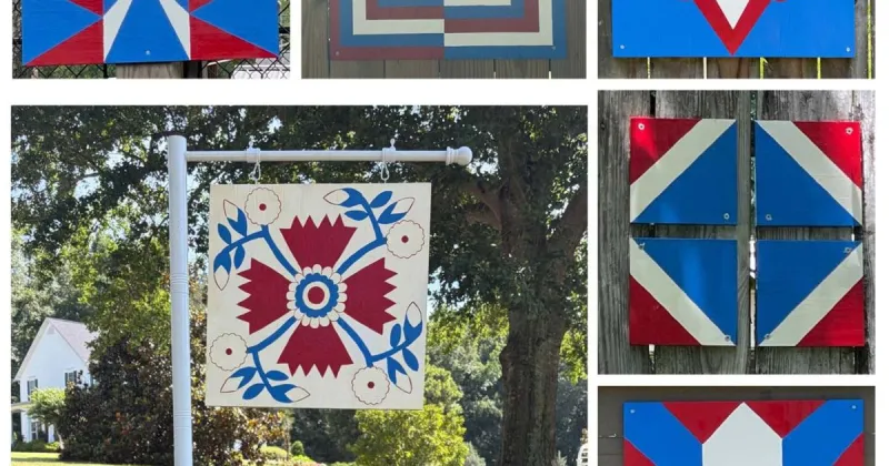 Historic Northside District Garden Club celebrates America's 250th Birthday with flags and quilts
