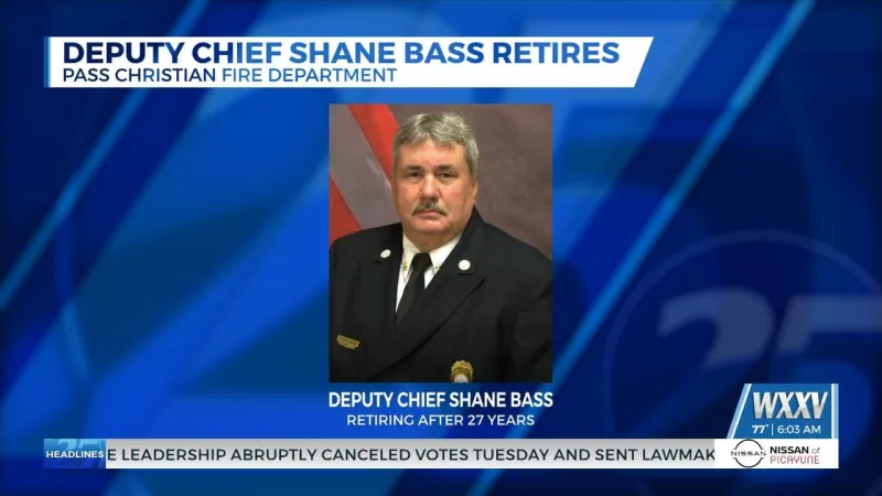 Pass Christian Fire Deputy Chief Shane Bass retires