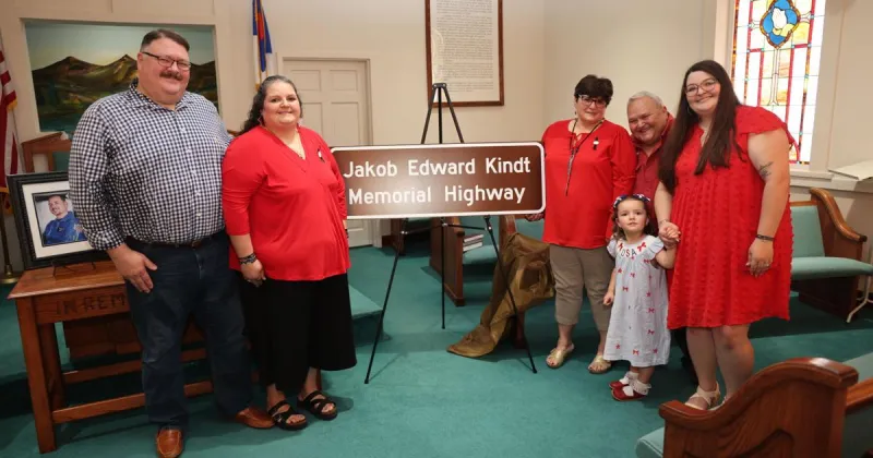 Road dedication honors Jakob Kindt of Mantachie