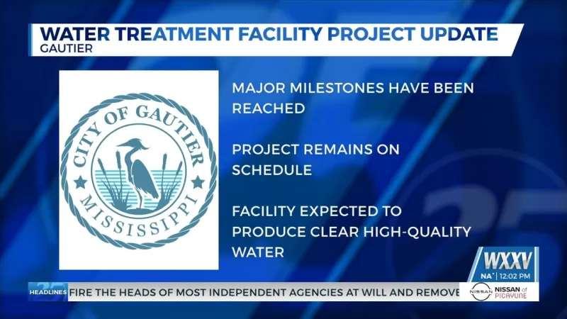 Work continues on water treatment facility project in Gautier