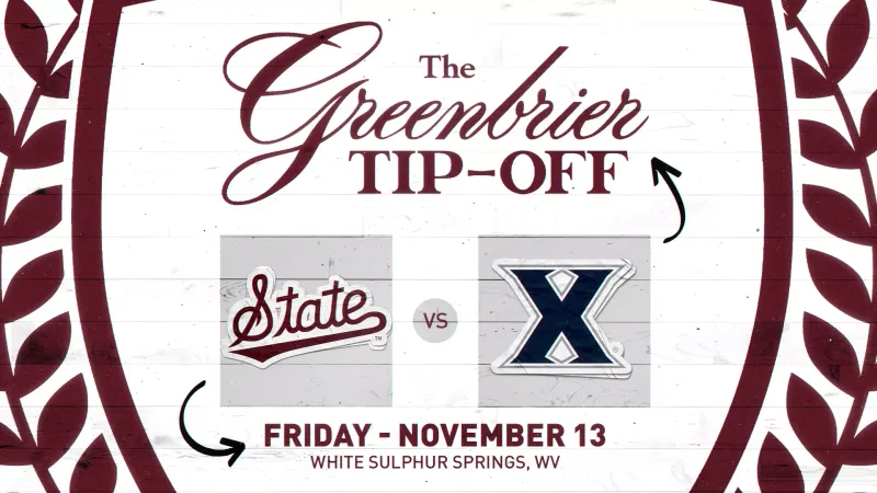 Mississippi State to Face Xavier at Greenbrier Tip-Off Tournament