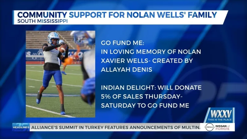 Community supporting Nolan Wells' family