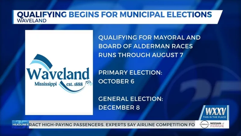 Qualifying begins for municipal elections in Waveland