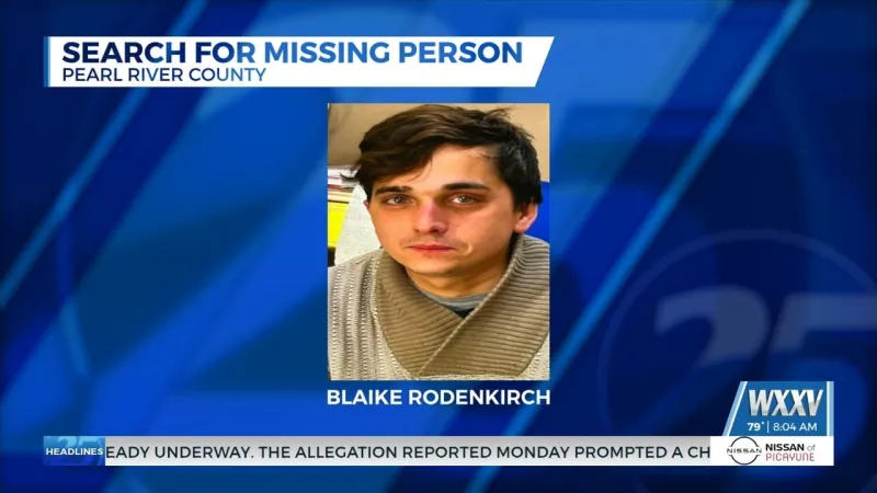 Pearl River Sheriff's Department searching for missing person Blaike Rodenkirch