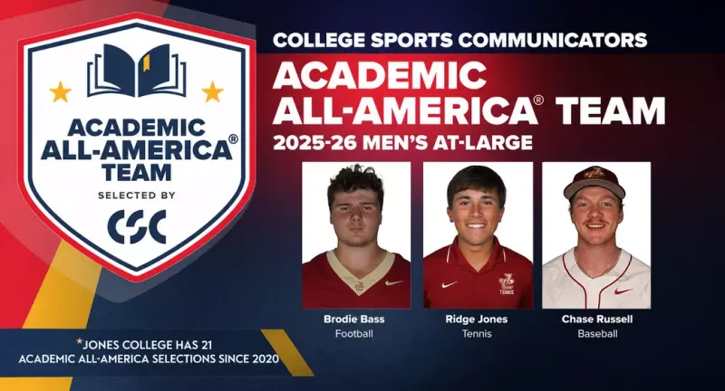 Jones College Athletes Earn CSC Academic All-America Honors