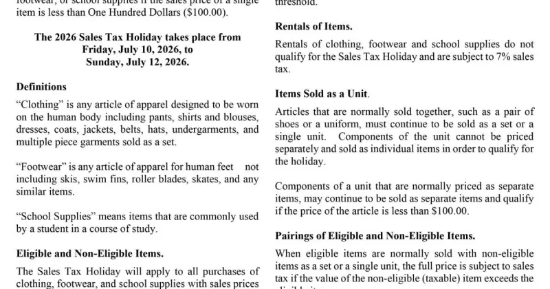 It's Tax Free Weekend time