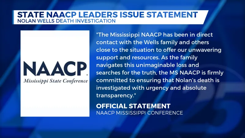 Mississippi NAACP leaders release statement on Nolan Wells death investigation
