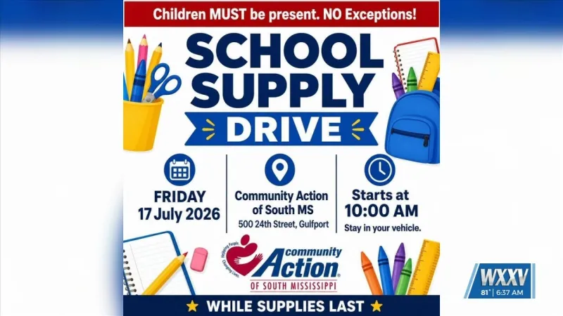 Community Action of South Mississippi hosting school supply drive