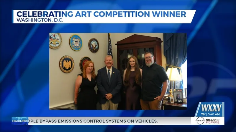 Rep. Mike Ezell celebrates Congressional Art Competition winner