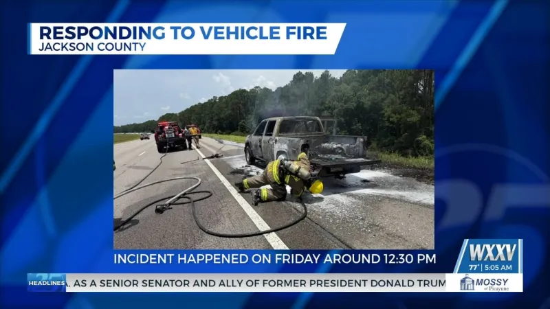 Jackson County Fire Protection responds to vehicle fire