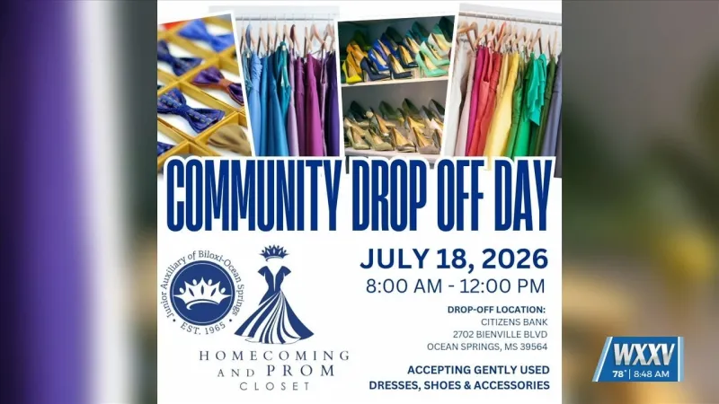 Junior Auxiliary of Biloxi Ocean Springs accepting items for homecoming and prom closet