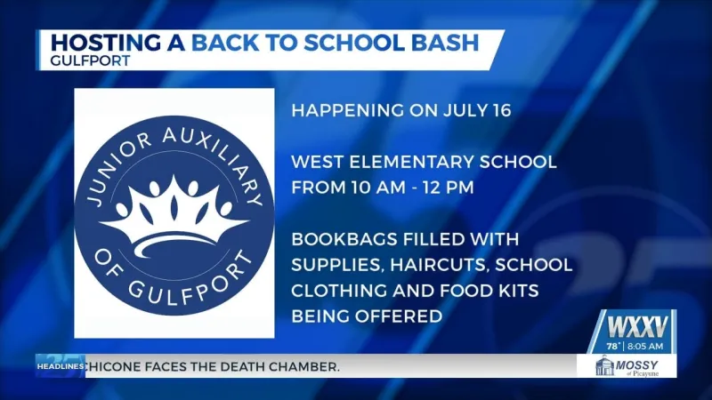 Junior Auxiliary of Gulfport hosting Back to School Bash