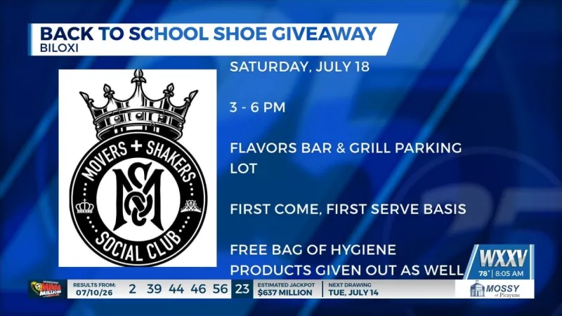 Movers and Shakers Social Club hosting Back to School Shoe Giveaway