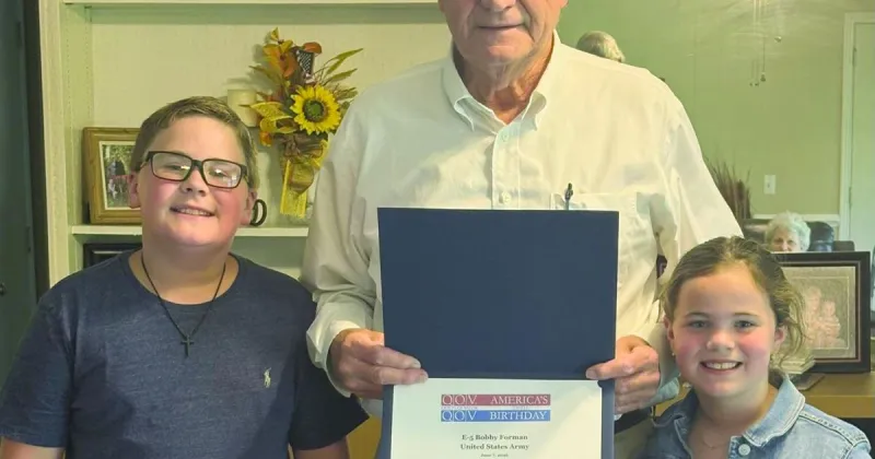 Forman receives Quilt of Valor