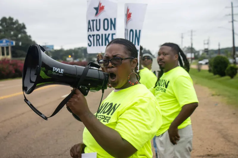 GALLERY -- Scenes from Jackson as JTRAN bus operators represented by Amalgamated Transit Union Local 1208 remain on strike following an ongoing labor dispute with...