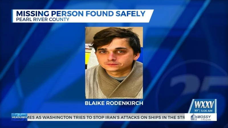 Missing Person Blaike Rodenkirch found safely