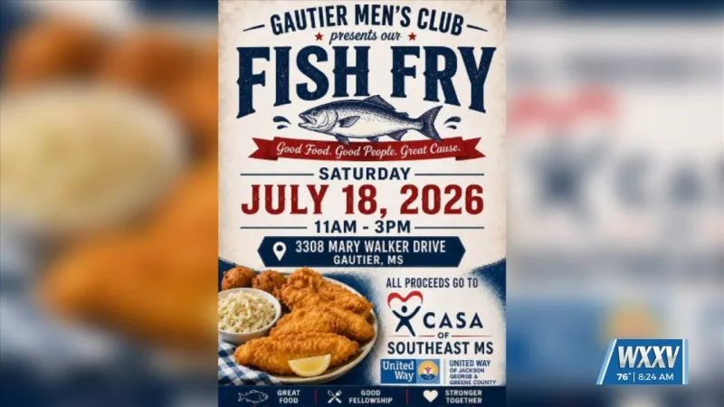 Gautier's Men Club hosting Fish Fry for CASA Fundraiser