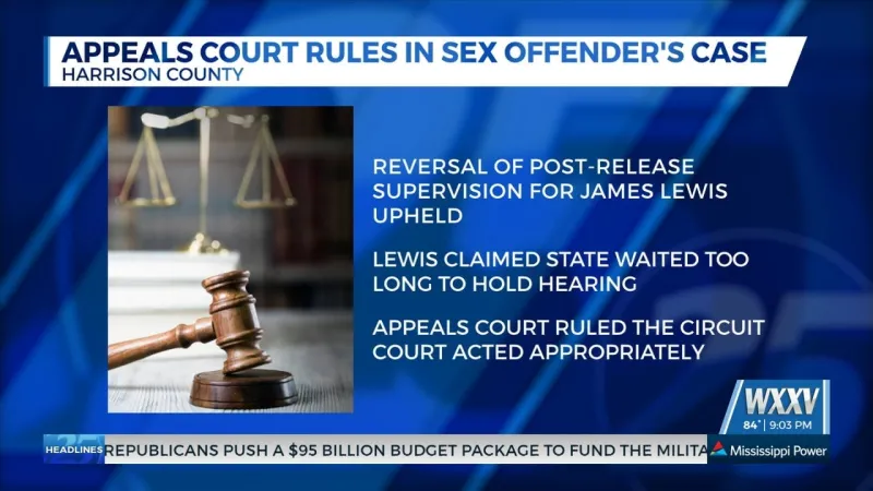 Appeals court upholds reversal of post-release supervision for convicted sex offender