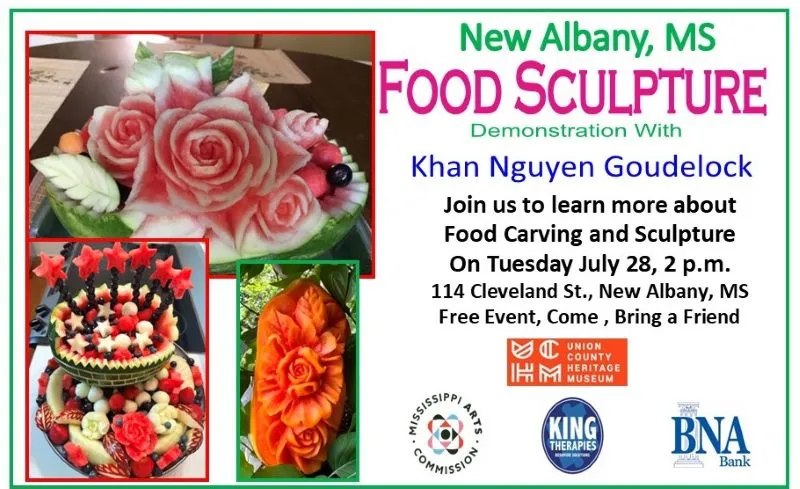 Food Sculpture Art demo at Museum on Tuesday, July 28