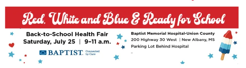 Baptist Union County Hospital's Back to School Health Fair is tomorrow, July 25