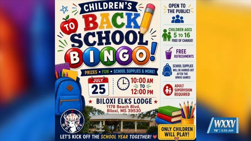Elks Lodge in Biloxi hosting Back to School Bingo